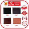 Ví nam da đà điểu da trơn màu đen, nâu đất, nâu đỏ, vàng bò HD2426-27-28-29