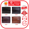 Ví nam da đà điểu da chân đan viền nhiều màu HD2435-36-37-38