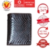 Bóp nam Huy Hoàng da rắn biển kiểu đứng màu đỏ đô phối nâu đất HD2612