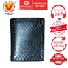 Bóp nam Huy Hoàng da rắn biển kiểu đứng màu xanh rêu phối đen HD2620