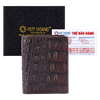 Ví nam da cá sấu nhiều loại màu nâu đất HD2244-47-48-49-73-2701-03-11