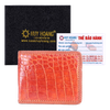 Ví nam da cá sấu đan viền màu đen, nâu đất, nâu đỏ, vàng bò HD2254-2711-2712-2713