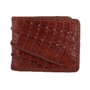 Ví nam da cá sấu đan viền gai màu đen, nâu đất, nâu đỏ HD2771-72-74