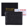 Bóp nam da cá sấu da bụng màu đen HD2779