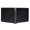 Bóp nam Huy Hoàng da cá sấu ngăn sau màu đen HD2781