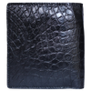 Bóp nam da cá sấu kiểu đứng đan viền 6 gù vàng bò phối màu đen HD2797