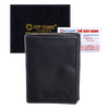 Ví da bò 3 gấp loại nhỏ màu da, đen, nâu HD3136-37-38