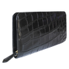 Ví nữ da cá sấu 1 khóa bụng ngăn thụt cầm tay màu đen HD3767