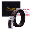 Bóp & Dây nịt nam da bò vân cá sấu màu nâu HD2118-HD4118