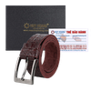 Thắt lưng nam vân cá sấu 1 lớp màu da, đen, nâu HD4122-23-24