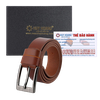 Dây nịt nam da bò bát gài màu da, đen, nâu HD4146-47-48