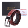 Thắt lưng nam da cá sấu đầu kim 3,5P màu đen, nâu đất, vàng bò, nâu đỏ HD4213-14-15-33