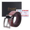 Thắt lưng nam da đà điểu trơn đầu kim 3,5P nhiều màu HD4413-14-15-16