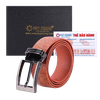 Thắt lưng nam da đà điểu trơn đầu kim 3,5P nhiều màu HD4413-14-15-16