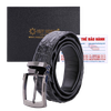 Dây nịt nam da cá sấu gai lưng đầu kim màu đen, nâu đất, nâu đỏ, vàng bò HD4727-28-29-31