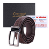 Dây nịt nam da cá sấu gai lưng đầu kim màu đen, nâu đất, nâu đỏ, vàng bò HD4727-28-29-31