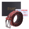 Dây nịt nam da cá sấu nhiều loại màu nâu đỏ HD4290-4749-4756-4759-4770