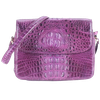 Túi xách da cá sấu hộp vuông màu tím HD6210