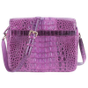 Túi xách da cá sấu hộp vuông màu tím HD6210