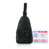 Túi đeo trước nam da cá sấu màu đen, nâu đất, vàng bò, nâu đỏ HD6285-86-87-88