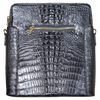 Túi đeo chéo Huy Hoàng da cá sấu gù màu đen HD6739