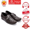 Giày mọi nam Huy Hoàng da bò màu nâu đen HD7114