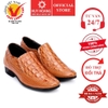 Giày nam da bò vân cá sấu màu vàng bò HD7130