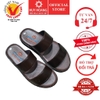 Dép nam Huy Hoàng viền sọc 2 quai ngang màu nâu HD7143