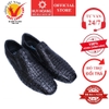 Giày nam da cá sấu nguyên con màu đen HD7205