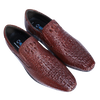 Giày nam da cá sấu nguyên con màu nâu đỏ HD7206