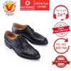 Giày nam da cá sấu cột dây màu đen HD7209