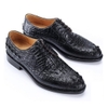 Giày nam da cá sấu cột dây màu đen HD7209