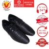 Giày nam da trăn Huy Hoàng cột dây màu đen HD7310