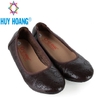 Giày nữ hoa văn Huy Hoàng da bò màu da, đen, nâu đất HD7947-48-49