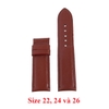 Dây đồng hồ da bò nhiều size màu nâu đỏ HD8104-18-32