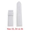 Dây đồng hồ da bò nhiều size màu trắng HD8105-19-33