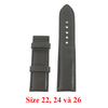 Dây đồng hồ da bò nhiều size màu xám HD8110-24-38
