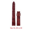 Dây đồng hồ da cá sấu nhiều size màu nâu đỏ HD8205-07-27-80-84