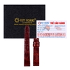 Dây đồng hồ da cá sấu size 16, 18, 20 màu đen, nâu đất, vàng bò, nâu đỏ HD8201-02-03-05