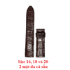 Dây đồng hồ da cá sấu nhiều size màu nâu đất HD8202-09-29-78-82
