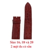 Dây đồng hồ da cá sấu nhiều size màu nâu đỏ HD8205-07-27-80-84