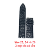 Dây đồng hồ da cá sấu nhiều size màu đen HD8201-06-26-77-81