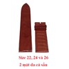 Dây đồng hồ da cá sấu nhiều size màu nâu đỏ HD8205-07-27-80-84