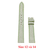Dây đồng hồ da đà điểu nhiều size màu xanh lá HD8405-21-42-60-62-64