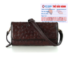 Túi đeo da đà điểu da bụng màu đen, nâu đất, nâu đỏ HD6423-24-26