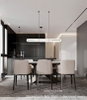 Bàn Ăn 4 Ghế Mặt Đá Cao Cấp 2065S