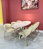 Bàn Ăn 6 Ghế Mặt Đá Cao Cấp 2519S