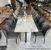 Bàn Ăn 6 Ghế Mặt Đá Chân Inox 2898S
