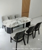 Bàn Ăn 6 Ghế Mặt Đá Chân Gỗ 2587S