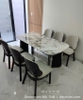 Bàn Ăn 6 Ghế Mặt Đá Chân Gỗ 2587S